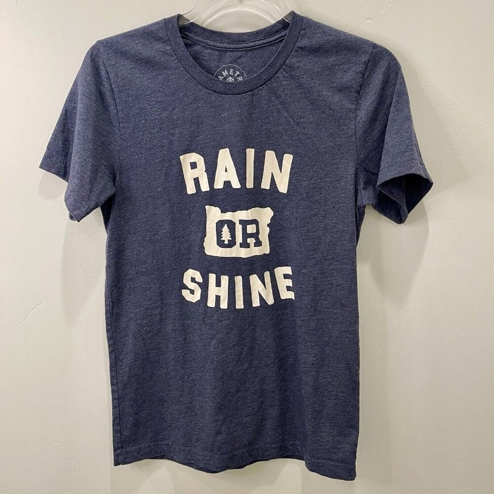 Rain OR Shine - Oregon Blue Gray T-Shirt Small